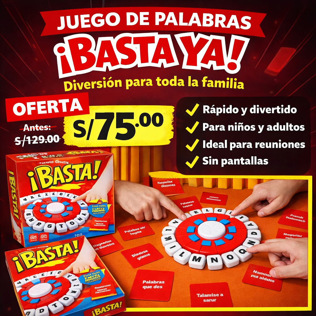 BASTA! JUEGO DE MESA - DIVIÉRTETE EN FAMILIA