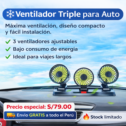 🚗VENTILADOR 3 EN 1 PARA AUTO🚗 - Envío Gratis