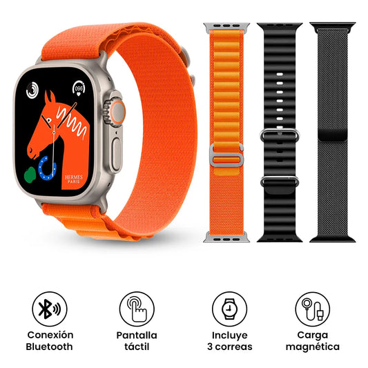 Set de Smartwatch S9 Ultra + 3 correas