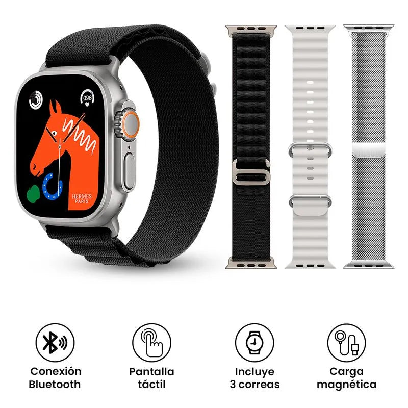 Set de Smartwatch S9 Ultra + 3 correas